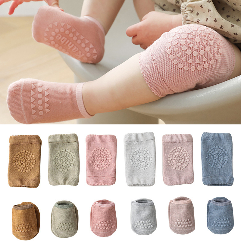 Baby Knee Pad Crawling - Bezpieczeństwo dziecięce nakolanniki zestaw skarpet antypoślizgowe
