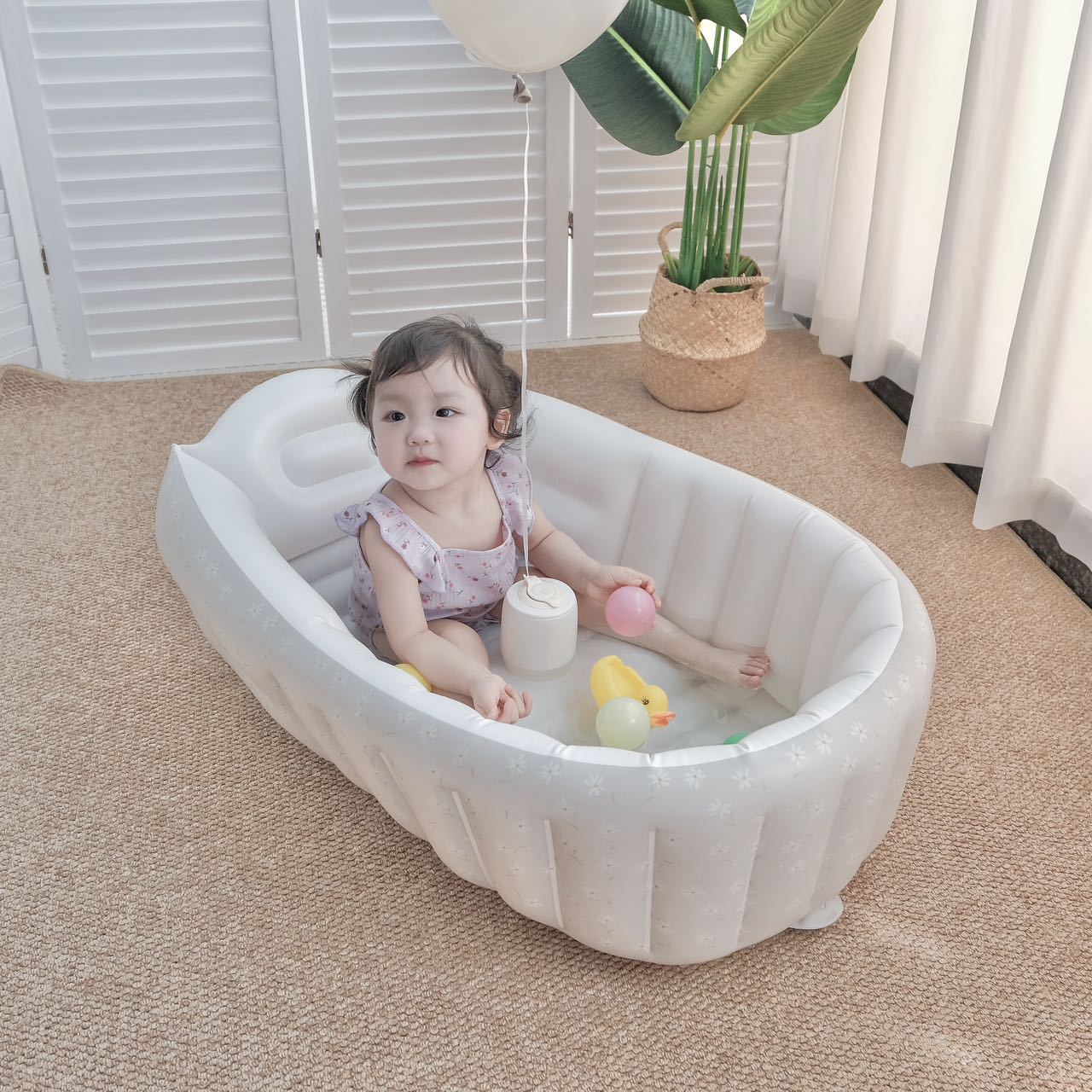 Baby Products Newborn - 1 szt. Kreskówkowa dmuchana wanienka dla